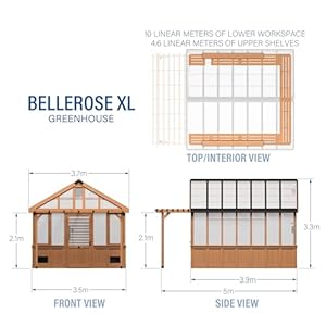 Backyarddiscoverybellerosexl13x11cedarwoodandpolycarbonatewalkingreenhousekitwithpergolaexhaustfanwindowshosehookupspowerportstagingshelvesforoutdoorgardening Urban Country Home Decor Backyard discovery bellerose xl 13 x 11 cedar wood and polycarbonate walk in greenhouse kit with pergola exhaust fan windows hose hook ups powerport staging shelves for outdoor gardening urban country home decor