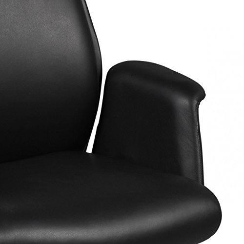 FineBuy sedia da ufficio FRASER vera pelle nera