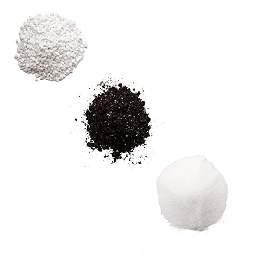 Minimalistic DIY Terrarium Kit - Black&White Fairy Garden Supplies - Potting Soil for Indoor Plants/Medium Plant/Succulent Planter/ - Succulent Soil(10oz), White Rocks(5oz), White Sand(5oz)(Medium)