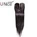 Unice Hair Peruvian Straight Hair Lace Closure Middle Part Unprocessed Virgin Human Hair 4x4 Swiss Lace Closure 1 Piece (14inch)