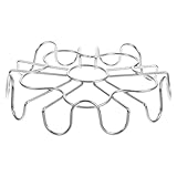 INOOMP 304 Edelstahl Eier Dämpfeinsatz mit Eierhalter Mehrloch Dampfeinsatz für Kochtopf Hitzebeständig und Bruchsicher Dampfgareinsatz für Küche und Haushalt
