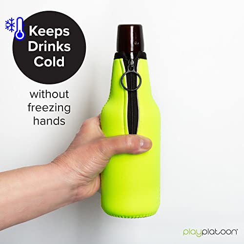 Beer Bottle Cooler Sleeves For Party - Collapsible Neoprene Sleeve With Zipper #TOP3