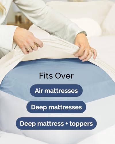 Image of CGK Linens 2 Pack Extra Deep Queen Fitted Sheets - Off White