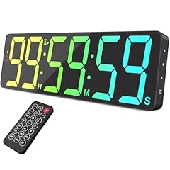 VOCOO 15 . 7 " Large Digital Wall Timer with 99 H Countdown, Count Up, Clock and Remote Control, 18