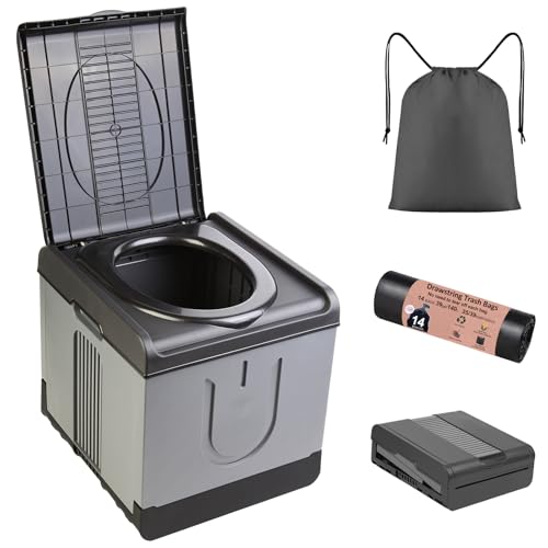 XXL Portable Toilet Camping Toilets for Car Indoor Outdoor Commode Foldable Travel Potty for Camping,Tent,Hiking,Boating,Long Road Trips,Traffic jam,Home,Gray by A ARCITON - Image 8
