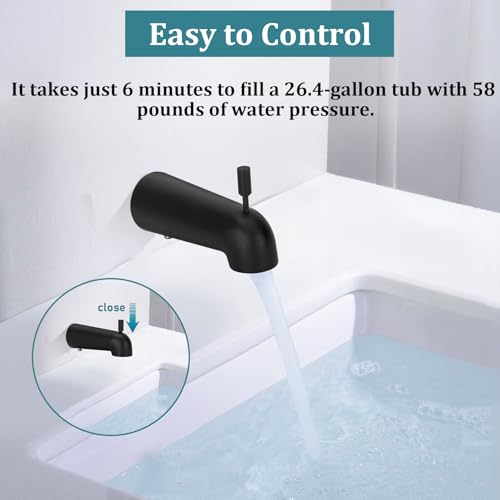 Kit de Recorte para Ducha Matte Black Genta Compatible con Moen T2473EPBL, Fácil de Instalar, con Cabezal y Manija de Ducha de Función Única, Requiere Válvula 2510 miniatura 6