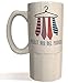 Muy Chulo Jarra Cerveza Feliz Día del Padre Corbatas Impresa Diseño Original Frase divertida Regalo Sorpresa para Papá, Cumpleaños, Día del Padre. Cerámica o glaseada, 11 oz/ 350 ml. (Cerámica)