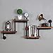 Shelf Regale für die Wand Retro Industrielle Schweberegal Hängeregal DIY Rohrregal Holz und Metall Rohrwandregal