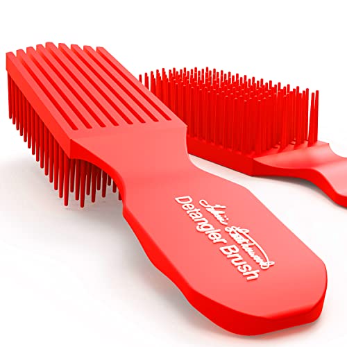 Image of Red Detangler Brush by Felicia Leatherwood - For Kinky, Curly, Wavy 4c or Straight Hair - Tame Your Tangles Smooth Your Coils - Pain Free for All Ages