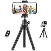 UBeesize Phone Tripod, UBeesize 12 Inch Flexible Cell Phone Tripod Stand Holder with Wireless Remote Shutter & Universal Phone Mount, Compatible with Smartphone/DSLR/GoPro Camera