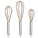 Set di 3 Frusta a Mano, Rusta da Cucina in Silicone Set, Frusta di Cottura per Battere e Mescolare(8”+10”+12”), Sbattere per mescolare/sbattere/rimestare