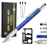Gift for Men, Multitool Pen + Card Tool, Stocking Stuffers for Him Dad Husband Boyfriend, Ballpoint