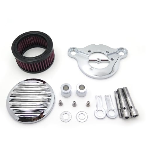 Chrome Air Cleaner Intake Filter System Kit Groove Engraved for Harley Sportster XL883 XL1200 1988-2022