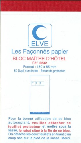 BLOCCO MAITRE D'HOTEL 85X150 50/2+0 (per 10)
