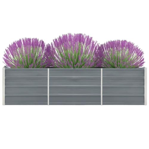 Potager haute robuste en acier galvanisé pour herbes et fleurs