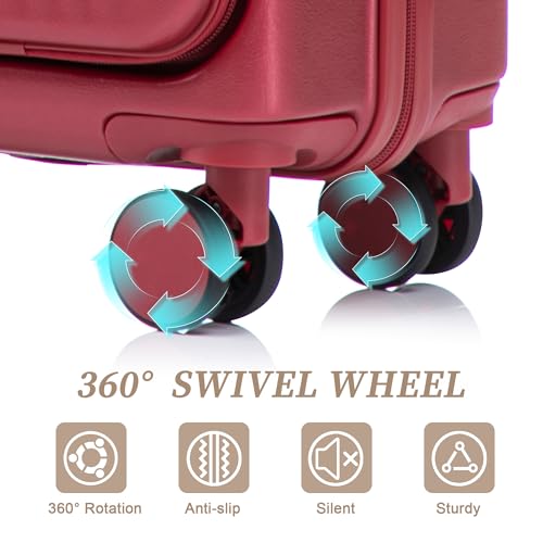Image of 20 /14 Inch Hardside Luggage, Lightweight Durable Suitcases with Spinner Wheels