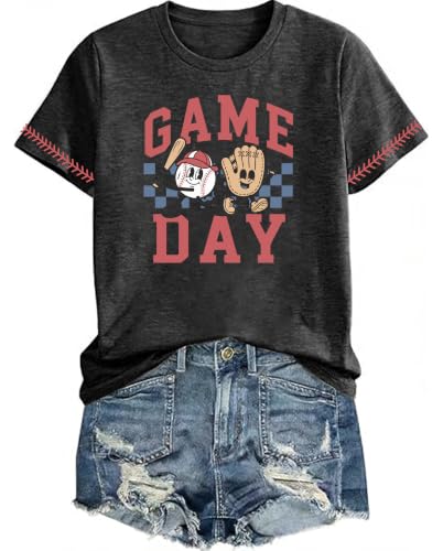 Image of Football Shirts for Women Game Day T Shirts Football Outfits