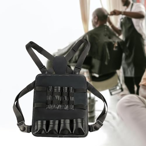 Zialofi Bolsa de Tesoura de Cabeleireiro, Bolsa de Peito de Barbeiro, Grande Capacidade, Couro PU Pr