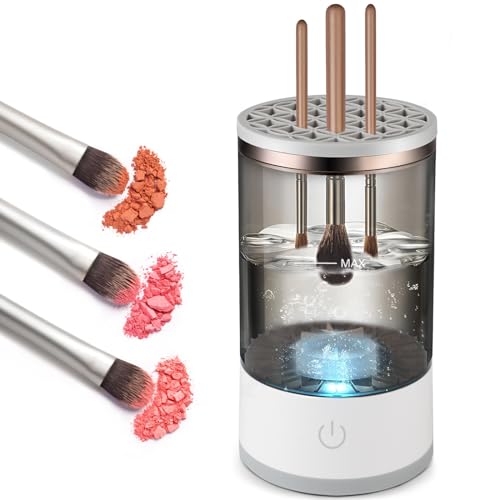 Electric Makeup Brush Cleaner Machine, USB Automatic Quick Wash in Seconds, Cosmetic Brushes Cleaning Tools, Hand-Free Set for Cleaning and Drying