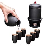 ★ PERFEKTES SAKE WARMER-WERKZEUG: Flasche 300 ml, Tassen 25 ml. Das Weinset ist gut verpackt in 3 Lagen Sicherheitsschaum und wird mit einer schönen Geschenkbox geliefert. Wenn Sie es als Geschenk verschicken, sorgen Sie sich nicht um Ihren Überraschungsschaden bei der Lieferung.