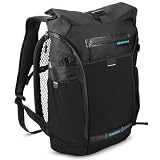 VentaPak Breeze 25 Rolltop Backpack - Ergonomic Design for Men or Women, Water Repellant Rucksack for Travel, Hiking, Commuting with Breathable Ventilated Spacer Frame, Large Side Pockets