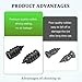 Salior 100PCS Tire Plug Kit with Screwdriver,Rubber Flat Tire Repair Kit for Fast Repair of Tire Punctures,Durable Car Tire Repair Kit Self-Service Repair Nails for Car Motorcycle Truck