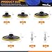 Rustark 4 Sizes Microfiber Polishing Buffing Pads Kits Removing Wax with 3