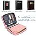 GUEER Bible Cover for Women, Bible Holder, Bible Cover Carrier Carrying Organizer Bag, Zipper and Pockets for Standard Size Bible, Gift for Women boy (Pink-Rose)