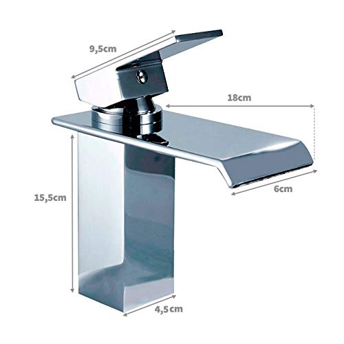 Torneira Misturador Monocomando Cascata Metal Baixa Fechada GH023