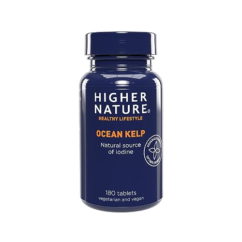 Higher Nature - Ocean Kelp - Natural Source of Iodine - For Improved Energy - 300mg Ocean Kelp Per Tablet - Vegetarian & Vegan - 180 Tablets