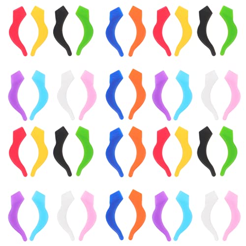 Healvian 40個 - メガネ用眼鏡イヤーグリップ 大人用 非シリコン製 サングラス用ホルダー 快適なアウトドア活動