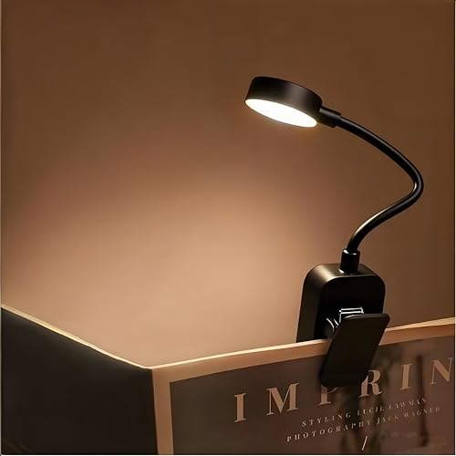Image of 4 Pack Book Light for Reading in Bed，3 Color Temperature Reading Light，Adjustable Brightness，Clip on to Book for Reading at Night