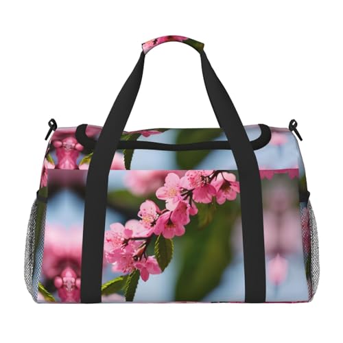 Sac de sport fleurs de cerisier noir à emporter sous le siège cabine