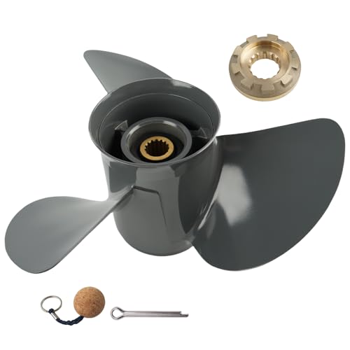 VRIWOY Aluminum Outboard Boat Propeller 15x15, 14.8x17, 14.25x19 Fit for Honda Engines 115HP 135HP 150HP 200HP 225HP 250HP, 15 Spline Tooth RH” (14.25 Dia x 19 Pitch (OEM: 58130-ZY3-019AH))