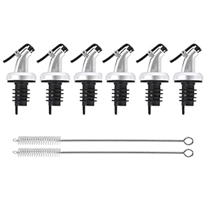 VIKY® schenktuit voor olieflessen, 6 stuks flessenschenktuit, olieschenktuit voor olijfoliesjes en olijfoliedispenser, flessenschenktuit voor olie, azijn, olieflessen, bar accessoires,