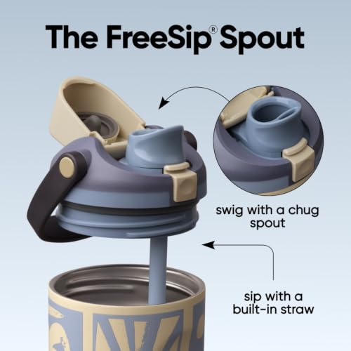 Image of Owala FreeSip Sway Stainless Steel Water Bottle 30 oz Vintage Surf