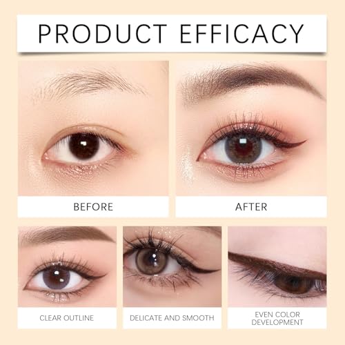 24 Stunden Wasserfester Eyeliner Pflaume, Wischfester, Langanhaltender Makeup-Eyeliner-Stift, Spitzbarer Duo-Eyeliner-Stift, Wischfeste und SchweißResistente Formel, Hochpigmentierter Augenstift