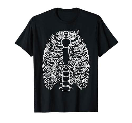 Floral Ribs Anatomy Slipping Rib Syndrome Costochondritis T-Shirt
