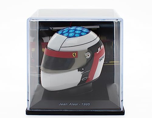 OPO 10 - Reprodução em escala 1/5 do capacete do famoso piloto de fórmula 1 da Ferrari F1: Jean Alesi - 1995 - CAS11