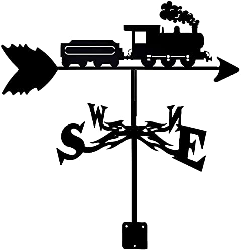 Girouette en métal train pour décorer le toit de la maison et animer le jardin