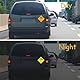 2 Stück Baby on Board Schild, Baby on Board Magnet Zeichen Auto, Selbstklebend Vinyl Vorsicht Aufkleber für Fahrer, Reflektierend in der Nacht, Wasserdicht(12.5cm, Gelb)