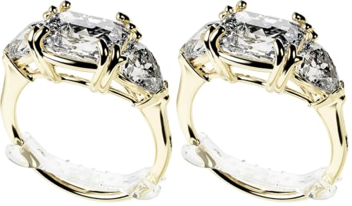 Image of Chrome Cherry Ringo, Invisible Ring Size Adjuster for Loose Rings with 6 Sizes, Clear Ring Band Sizer Guard for Loose Jewelry, Multipack, 10 Count (Pack of 2)