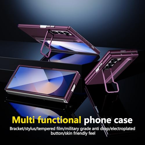 Coque Galaxy Z Fold 5 avec stylet et support intégré rouge protège-écran