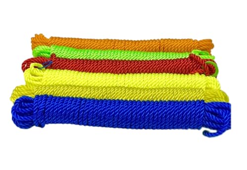G 1 Washing line | Nylon | Rope for Hanging Clothes | Multicolor | Hanging Rope for Both Indoor and Outdoor Purpose | Approx 8 Meter Length | Pack of 10 (B08VHDFC77) Amazon Price History, Amazon Price Tracker
