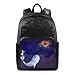 Produktbild ISAOA modischer wasserdichter Rucksack f¨¹r Schule,Laptop-Tasche,Aquarellgemlde von Walen,Herzballon,Computer,Business,Reisen,Rucksack,Casual Daypack f¨¹r Reisen,Business,College,Damen,Herren