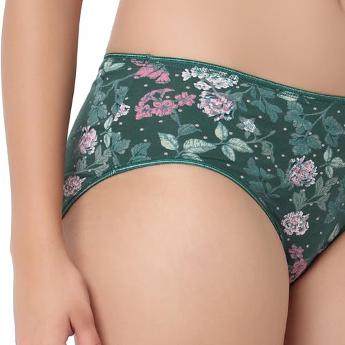 Image of juliet Cotton Hipster Premium Panties Set of 5 Full Coverage Stretchable Fabric