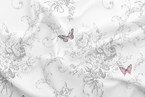 Night Comfort Percale Duvet Cover Set with Pillowcase - Luxury Cotton Blend Reversible Bed Set Quilt and Pillow Cover (White, Double)