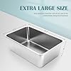 IKITCHEN Stainless Steel Cat Litter Box, Large Metal Litter Box for Cats, Never Absorbs Odors,Stain Free, Rustproof, Non Stick Smooth Surface, Anti-Slip Rubber Bottom, 23.5" L x 15.5" W x 8" H #1
