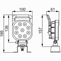 HELLA VALUEFIT LED Arbeitsscheinwerfer S1500 - 24V / 12V - mit Schalter – Ansicht 5