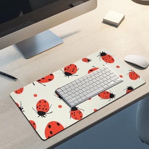 Mouse Pad grande con diseño de mariquitas y base antideslizante miniatura 5